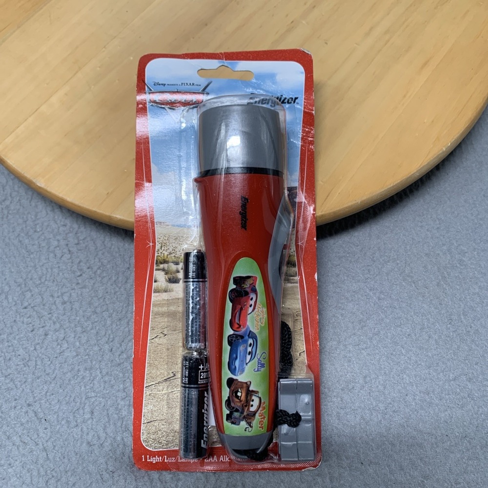 Vintage Disney Pixar Cars Energizer Flashlight Lightning McQueen Mater Sally NEW